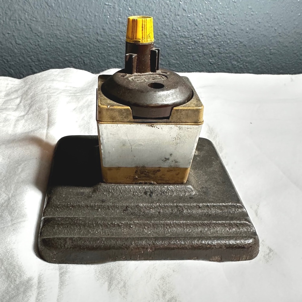 Vintage Koh-I-Noor 992-B Lead Pointer Sharpener Brown Cast Iron Base Rustic MCM